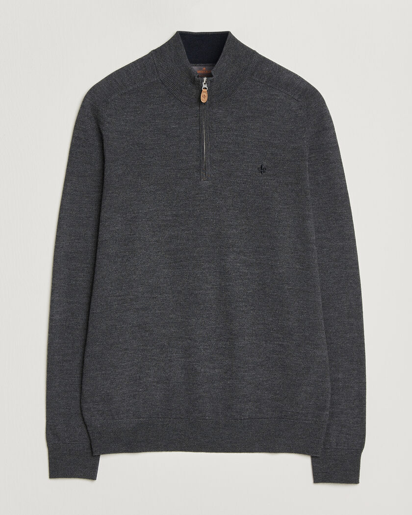 Morris John Merino Half Zip Grey – Grey