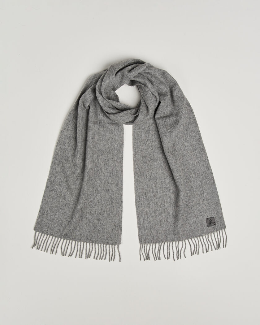 Amanda Christensen Wool Scarf Light Grey Melange – Grey
