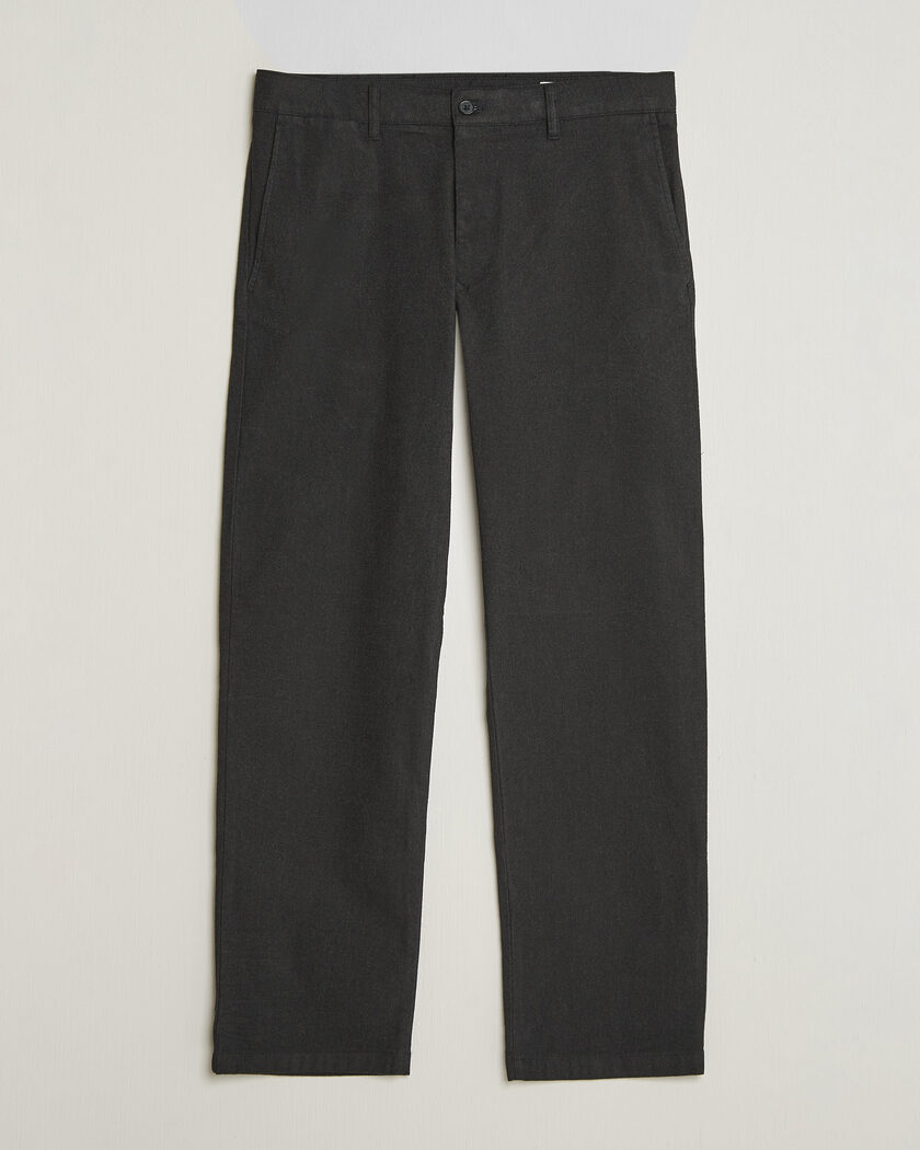 NN07 Aden Brushed Cotton Trousers Black Multi – Black