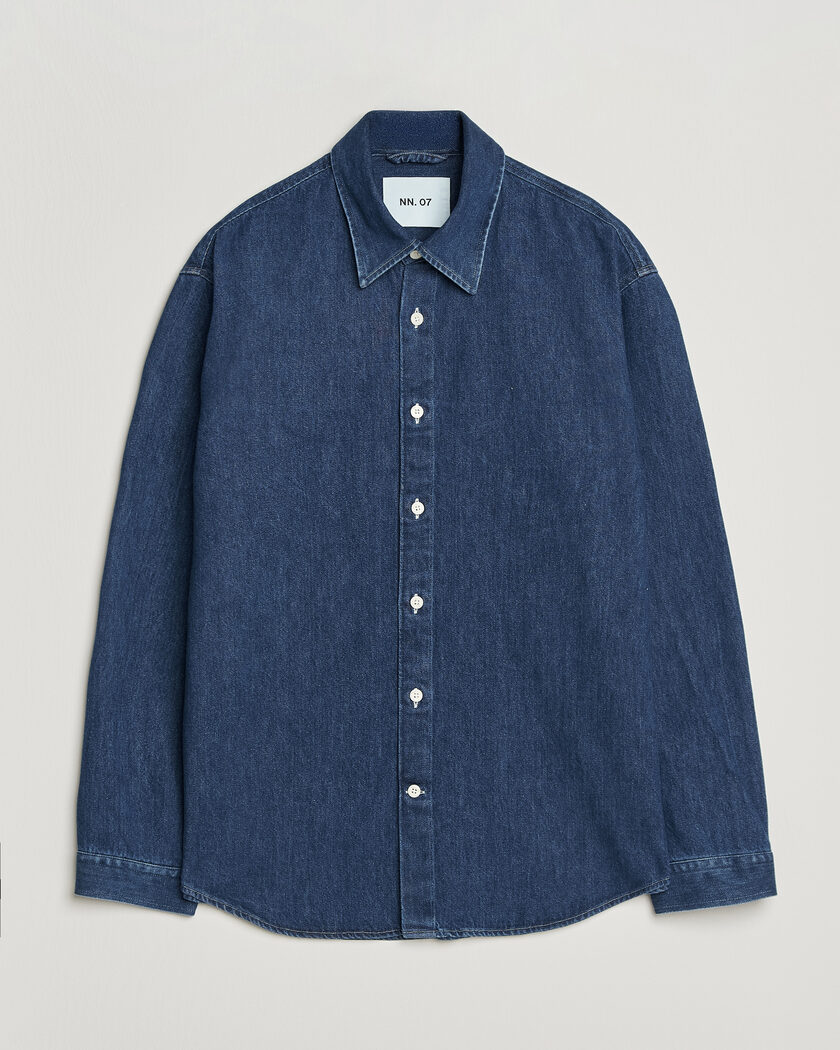 NN07 Casper Denim Overshirt Medium Indigo – Blue