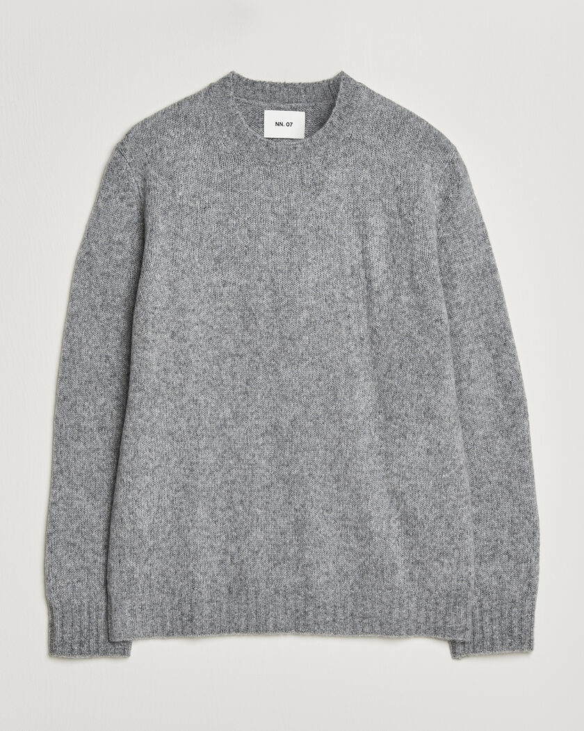 NN07 Lee Wool Knitted Sweater Grey Melange – Grey