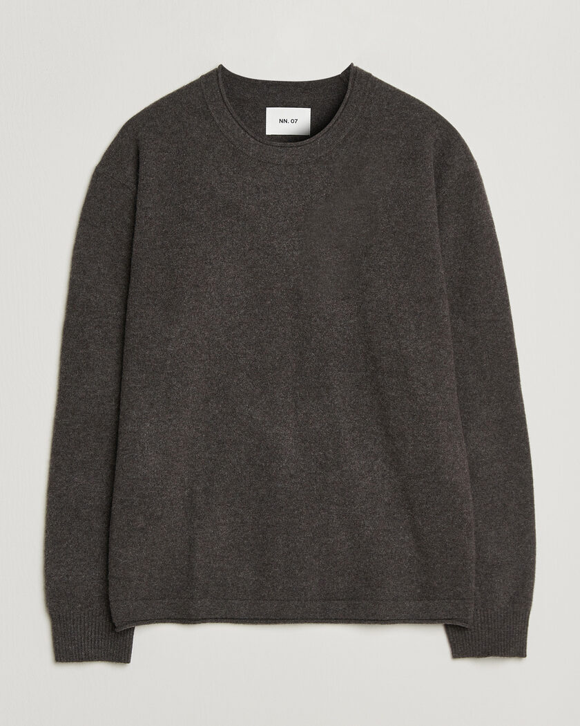 NN07 Sammy Wool Knitted Sweater Earth Melange – Brown