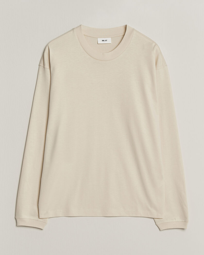 NN07 Lionel Suvin Cotton Long Sleeve T-Shirt Ivory – White