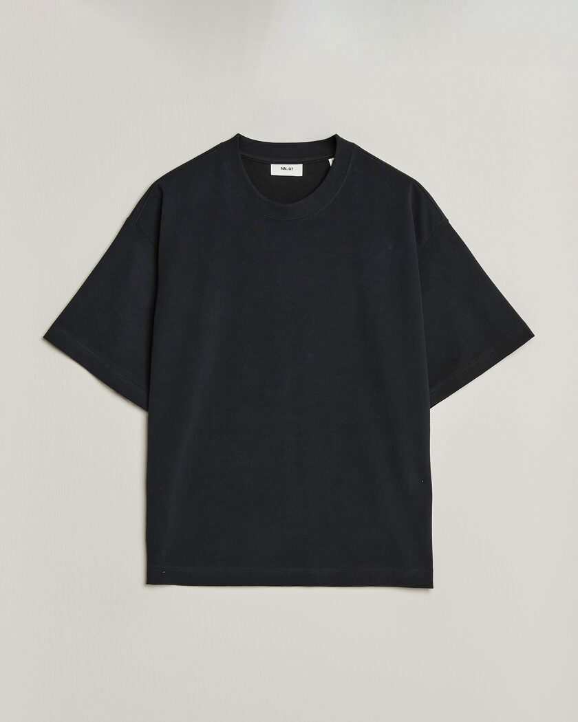 NN07 David Heavy Crew Neck T-Shirt Black – Black