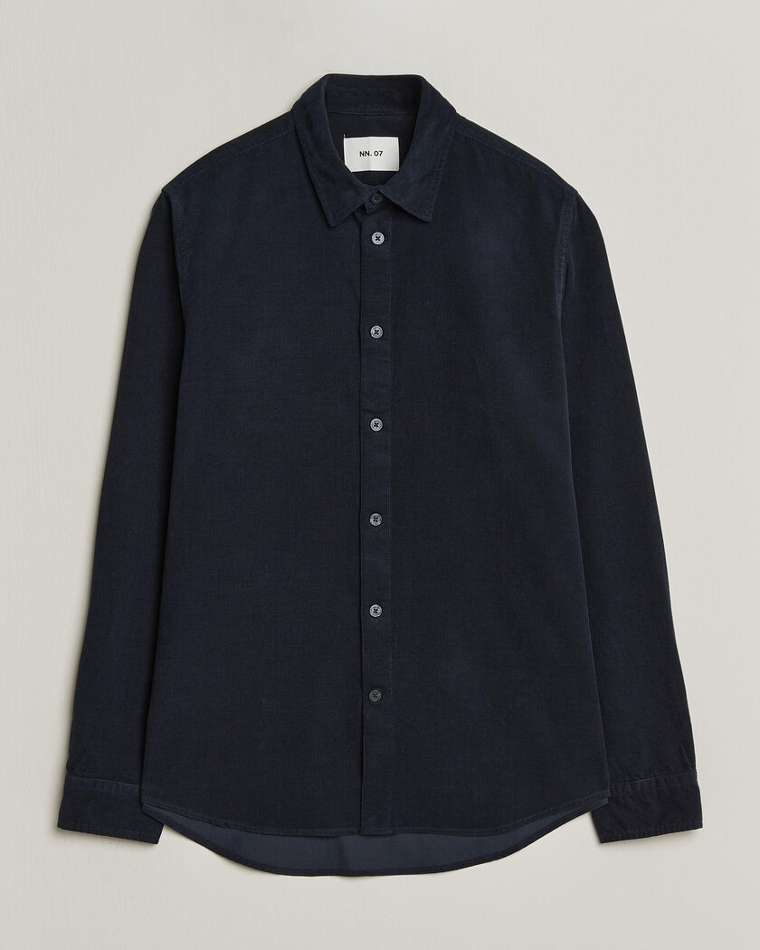 NN07 Asher Baby Cord Shirt Navy Blue – Blue
