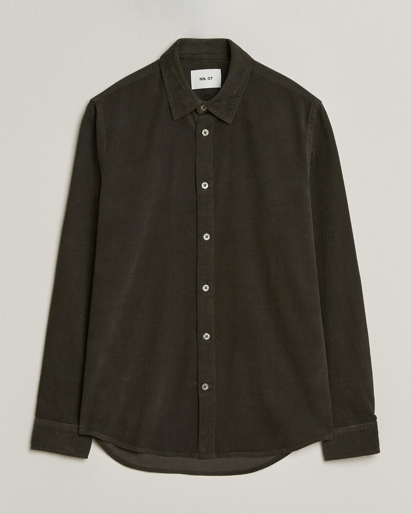 NN07 Asher Baby Cord Shirt Capers Green – Green