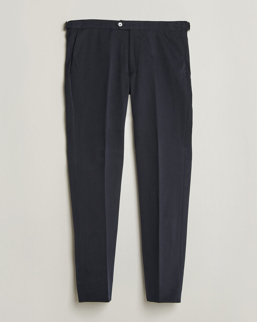 Oscar Jacobson Dandy Brushed Cotton Trousers Blue – Blue