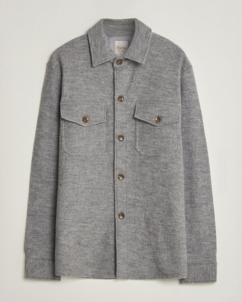 Stenströms Felted Wool Overshirt Grey – Grey