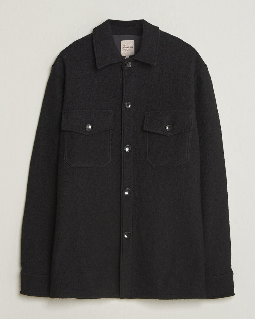 Belstaff Forge Linen Overshirt Washed Black at CareOfCarl.com