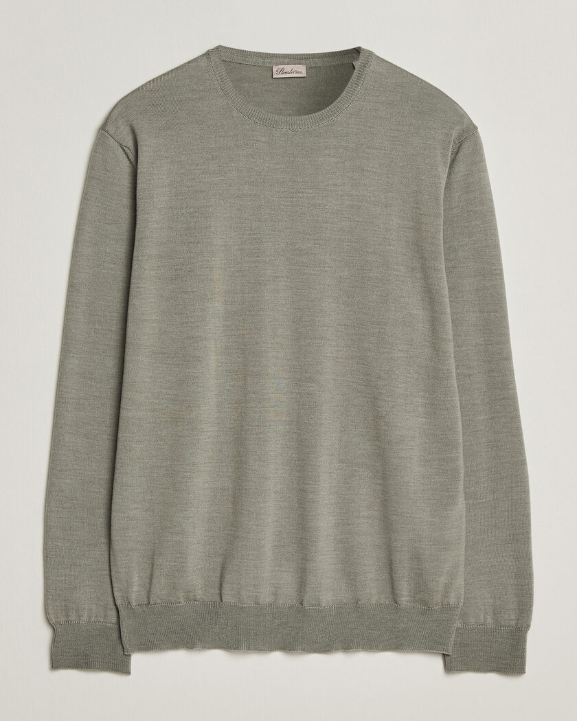 Stenströms Merino Crew Neck Green/Grey – Green