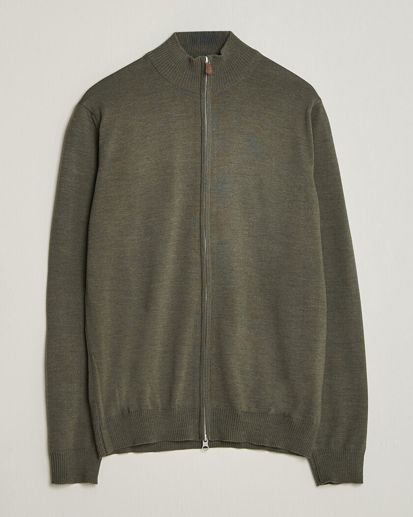 Stenströms Merino Full Zip Green – Green