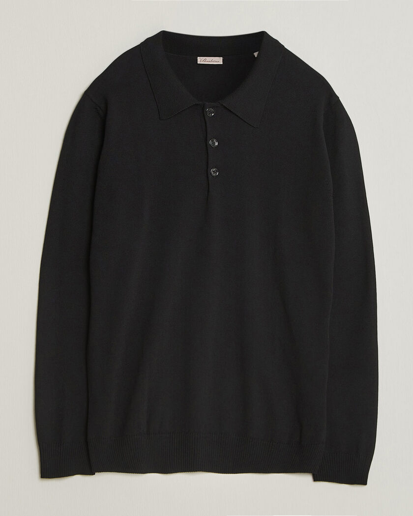 Stenströms Merino Polo Black – Black