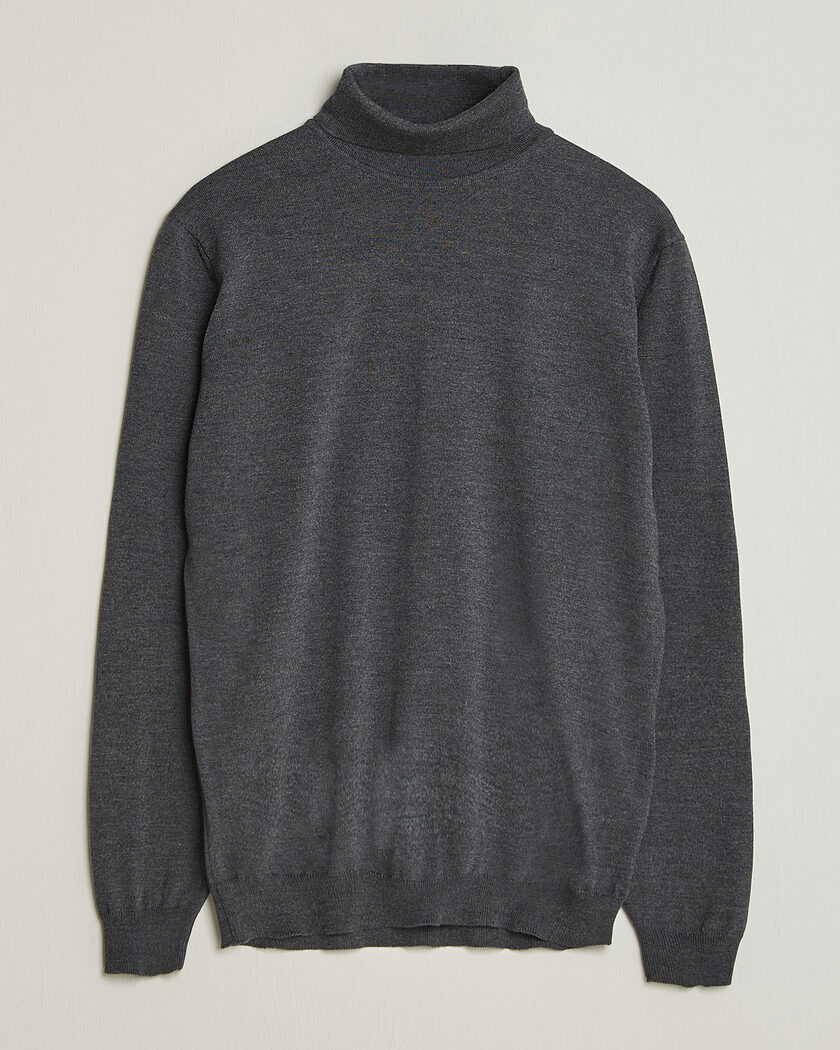 Stenströms Merino Rollneck Dark Grey – Grey