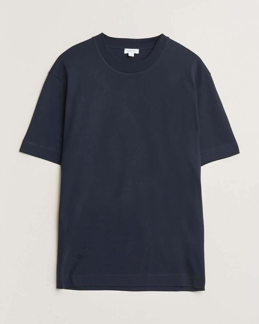 Giorgio Armani Viscose/Cashmere T-Shirt Midnight at CareOfCarl.com