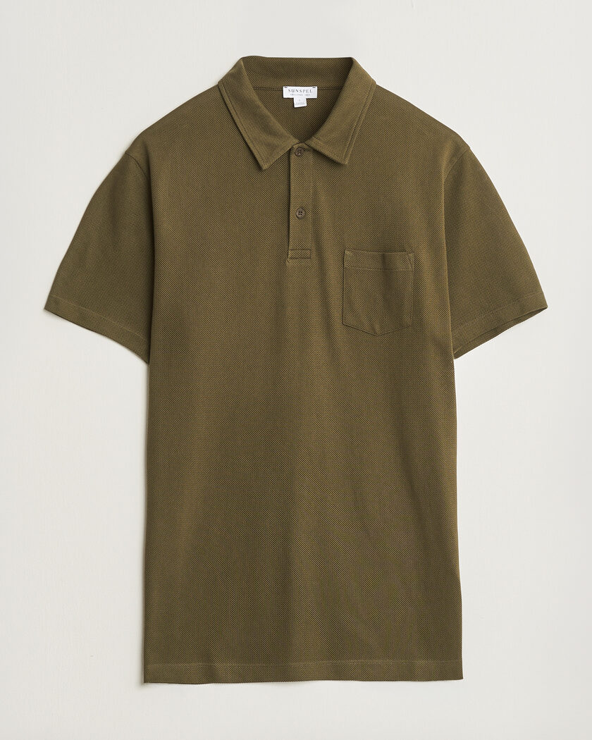 Sunspel Riviera Polo Shirt Loden Green – Green