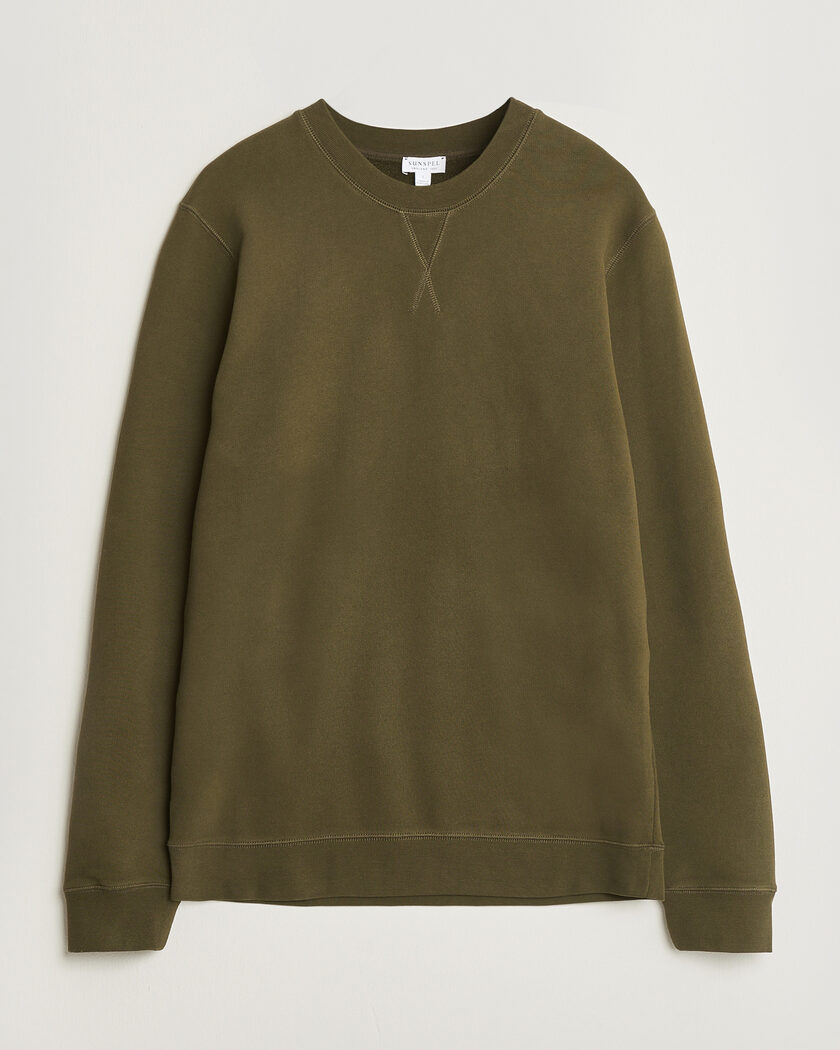Sunspel Loopback Sweatshirt Loden Green – Green