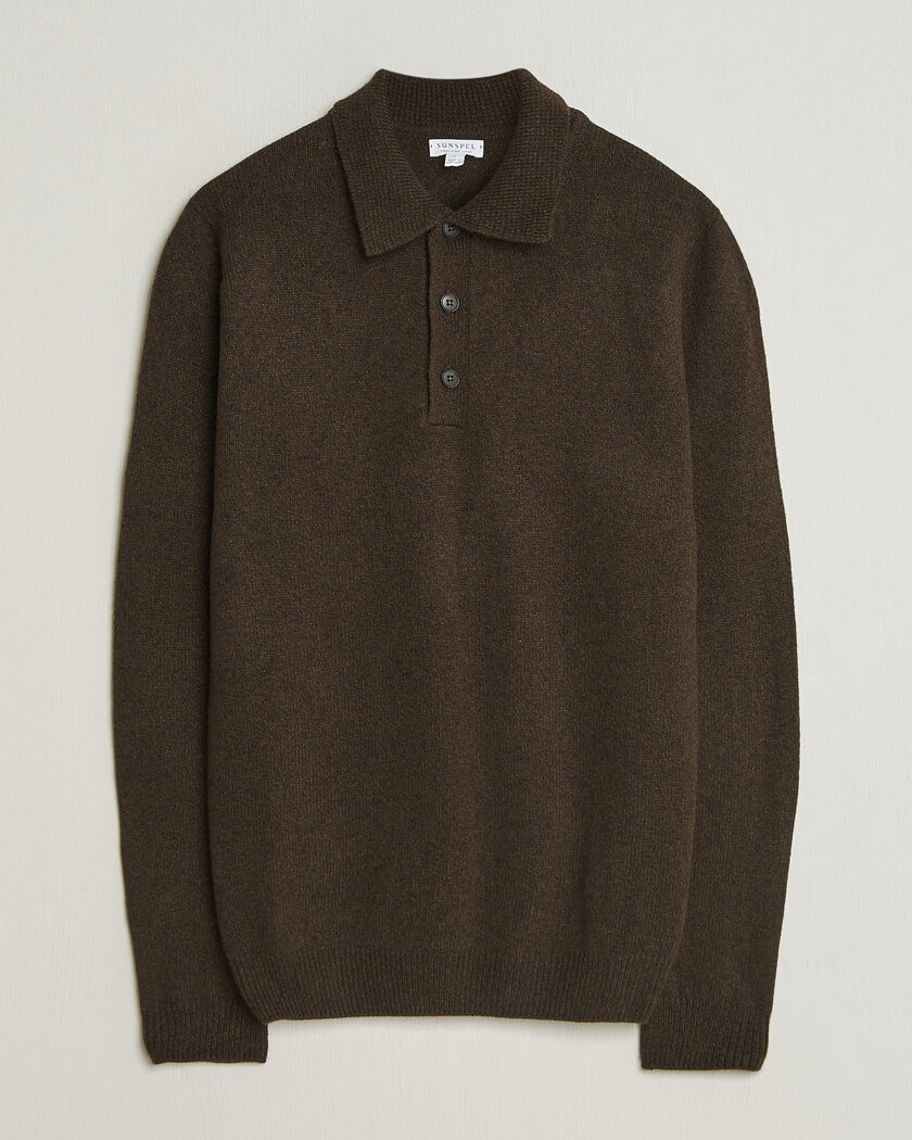 Auralee Cashmere/Silk Skipper Polo Black at CareOfCarl.com