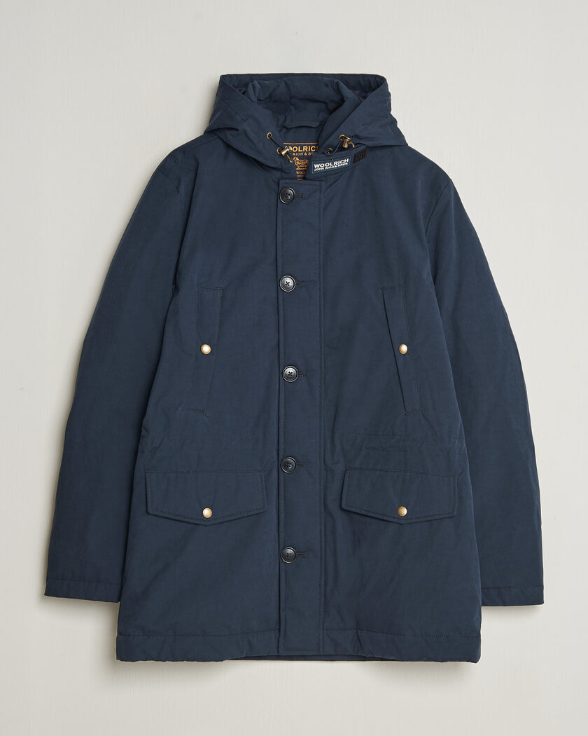 Woolrich Mountain Cloth Parka Melton Blue – Blue