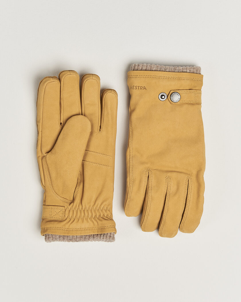Hestra Bergvik Fleece Liner Buckle Nubuck Glove Tan – Yellow