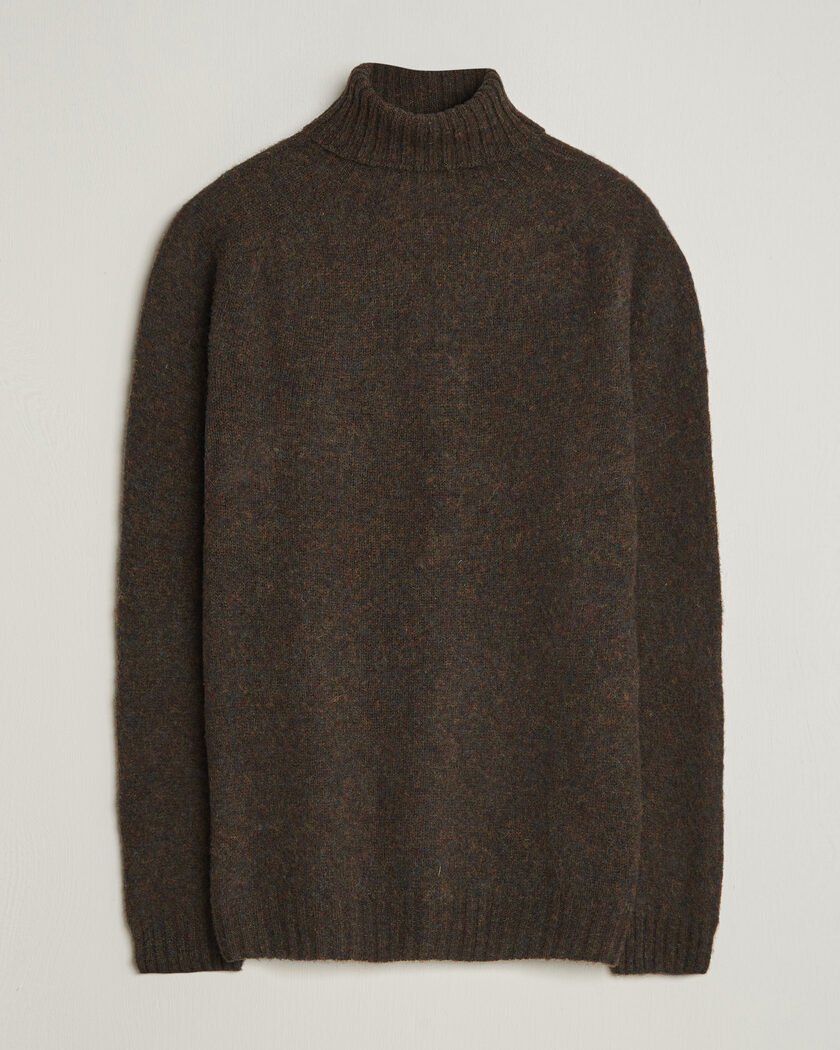 John Smedley Cherwell Extra Fine Merino Rollneck Orion Green at
