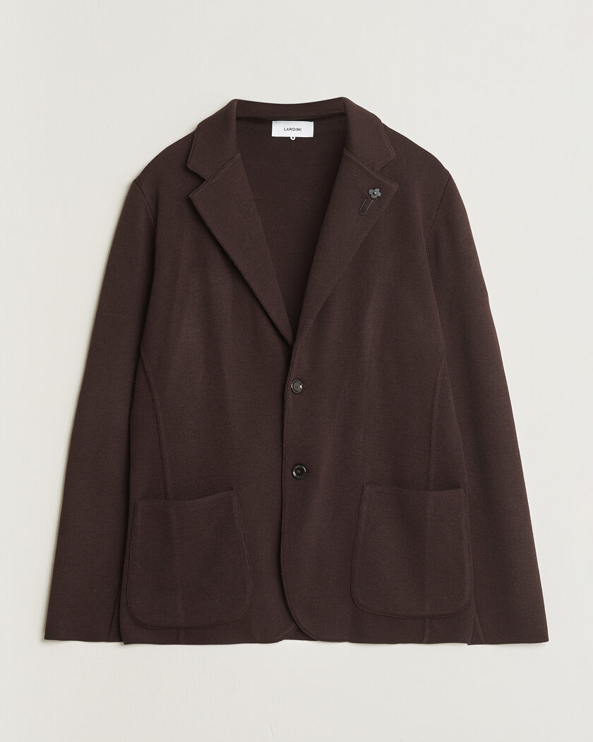 Lardini Knitted Wool Blazer Brown – Brown