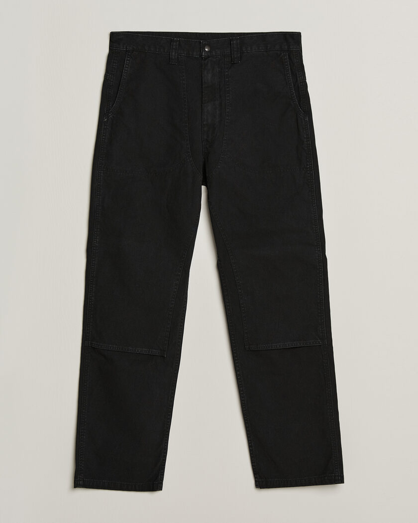 orSlow Double Knee Work Trousers Black – Black