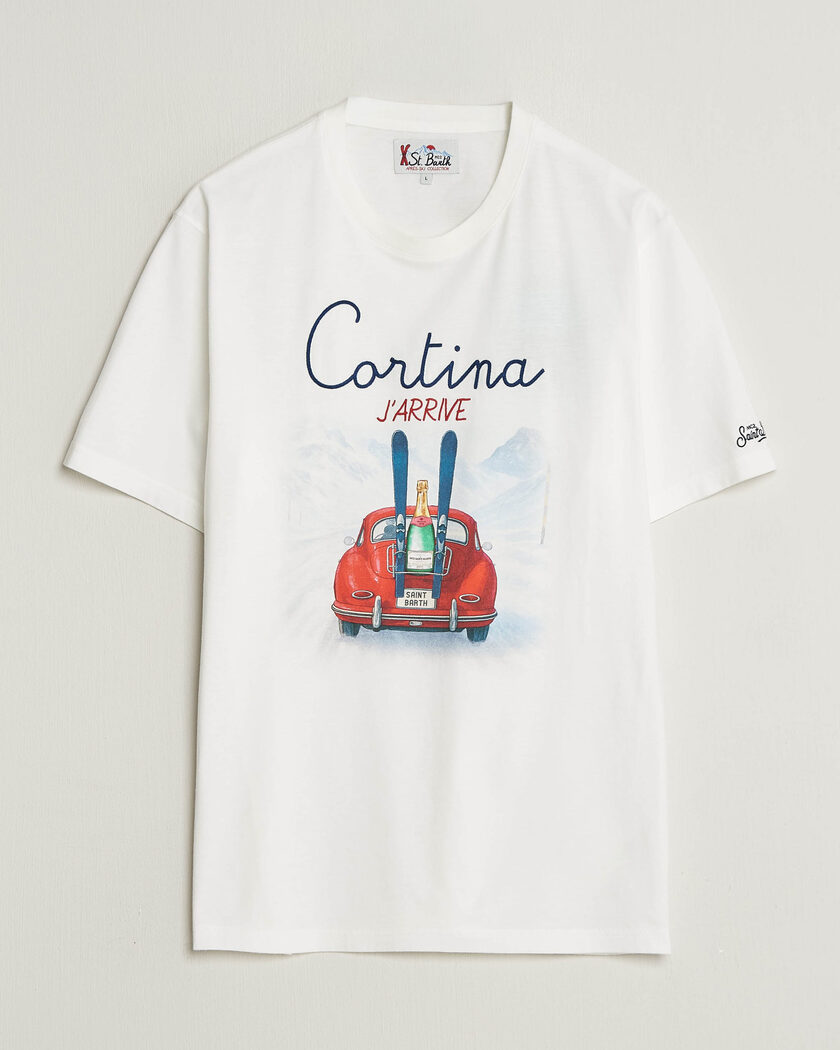 MC2 Saint Barth Printed Cotton T-Shirt Cortina – White