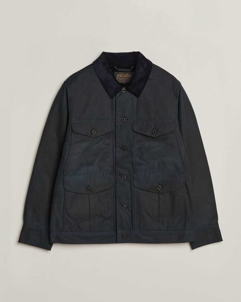 Stone Island Ghost Piece O-Ventile Jacket Navy Blue at CareOfCarl.com