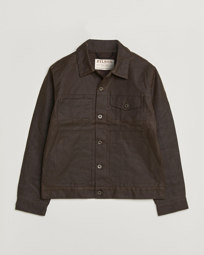 Filson Short Lined Tin Cloth Cruiser Dark Brown – Brown
