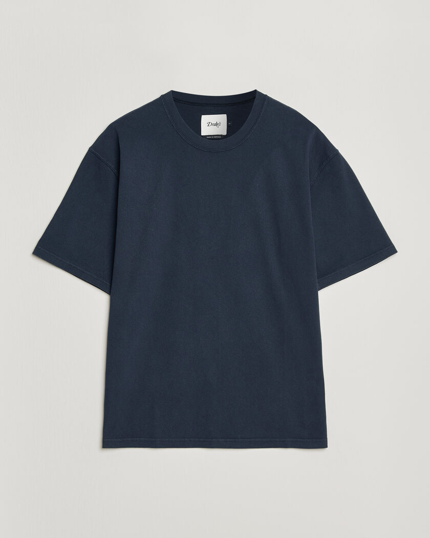 Drake's Short Sleeve Hiking T-Shirt Navy – Blue