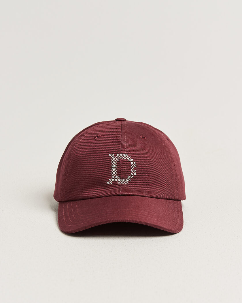 Drake's Cross Stitch D Twill Baseball Cap Burgundy – Red