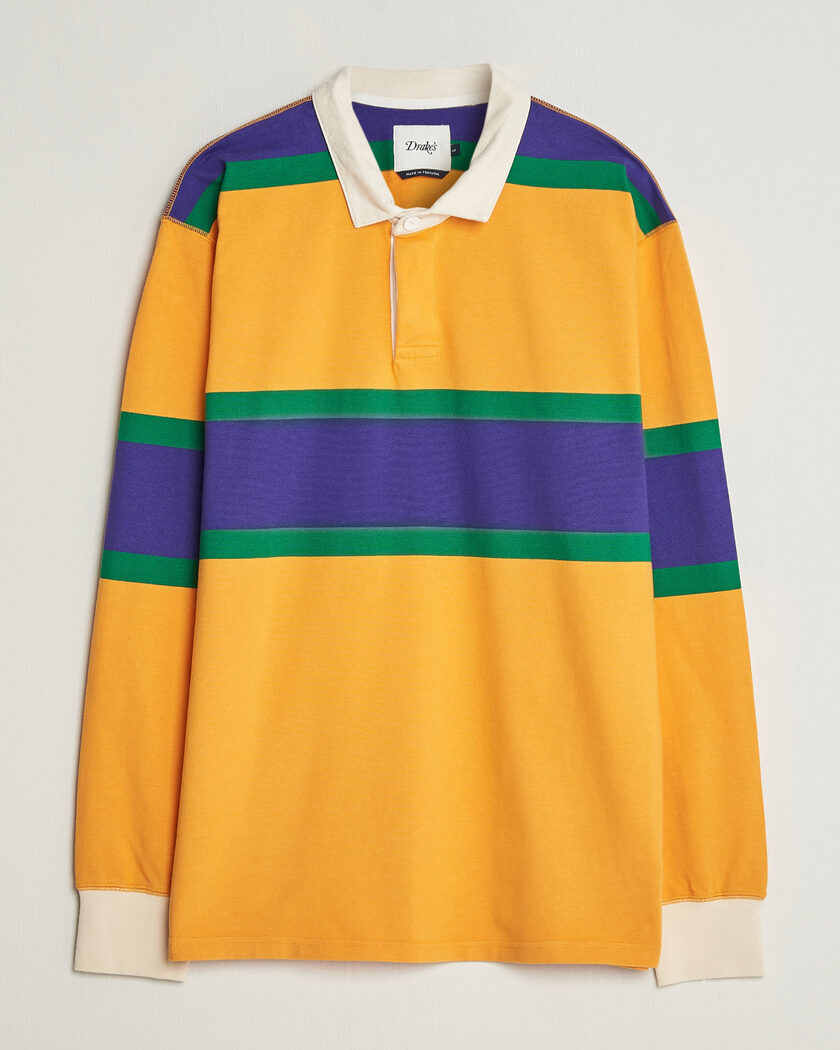 Drake's Block Stripe Rugby Yellow – Yellow