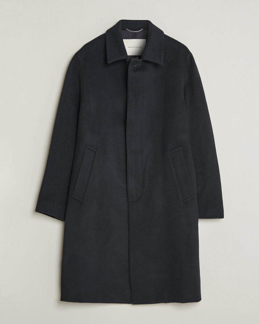 Mackintosh Dunkeld Wool/Cashmere Coat Navy – Blue