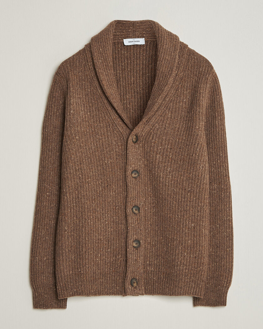 Gran Sasso Wool/Cashmere Donegal Cardigan Brown – Brown