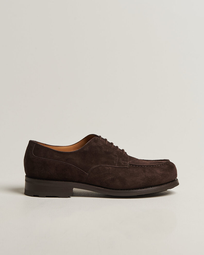 Tricker's Robert Derby Shoes Coffee Suede at CareOfCarl.com