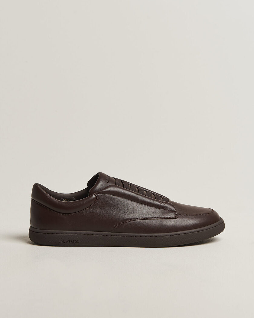 J.M. Weston Dress Sneaker Dark Brown Nappa – Brown