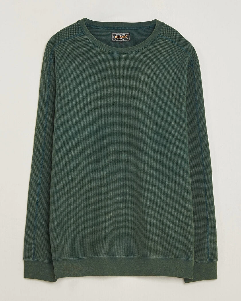 BEAMS PLUS Fade Thermal Crew Green – Green