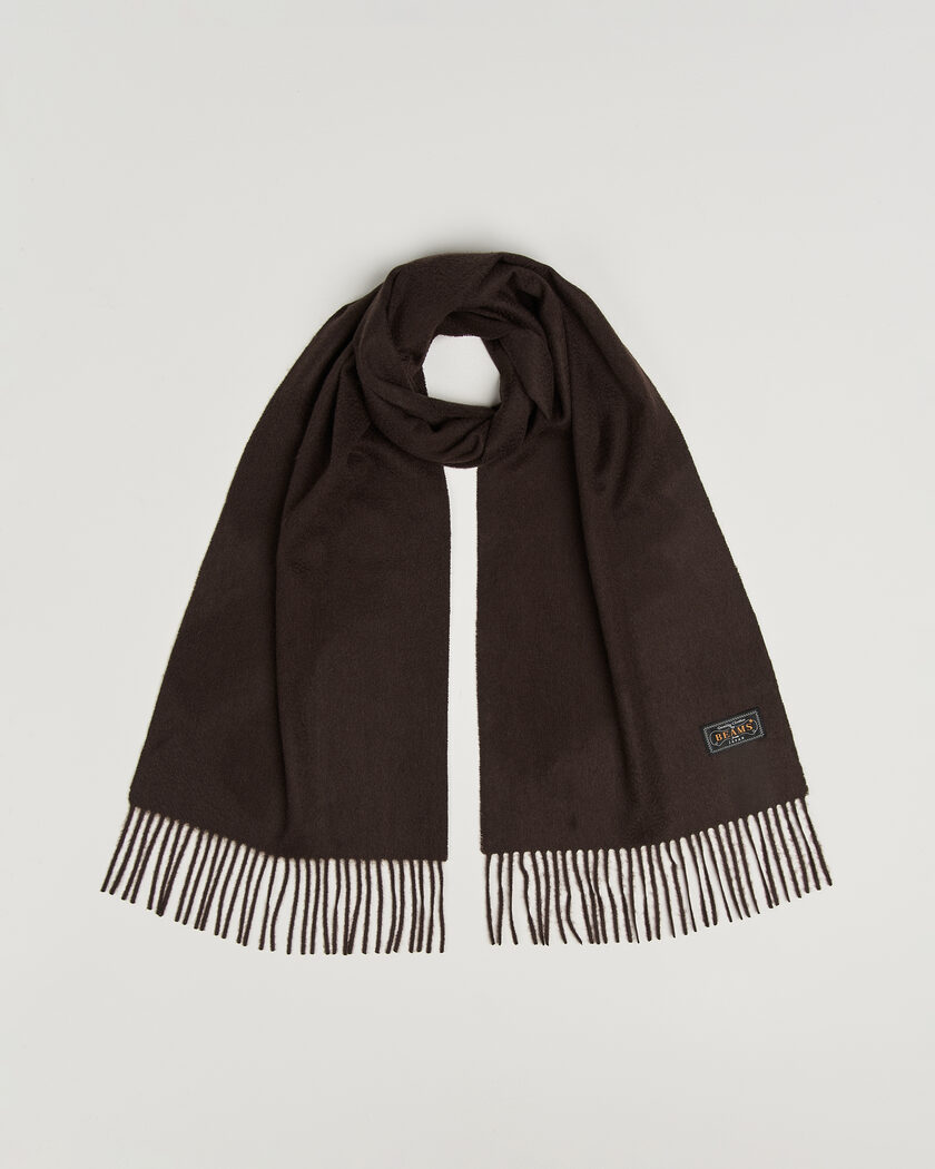 BEAMS PLUS Cashmere Scarf Dark Brown – Brown