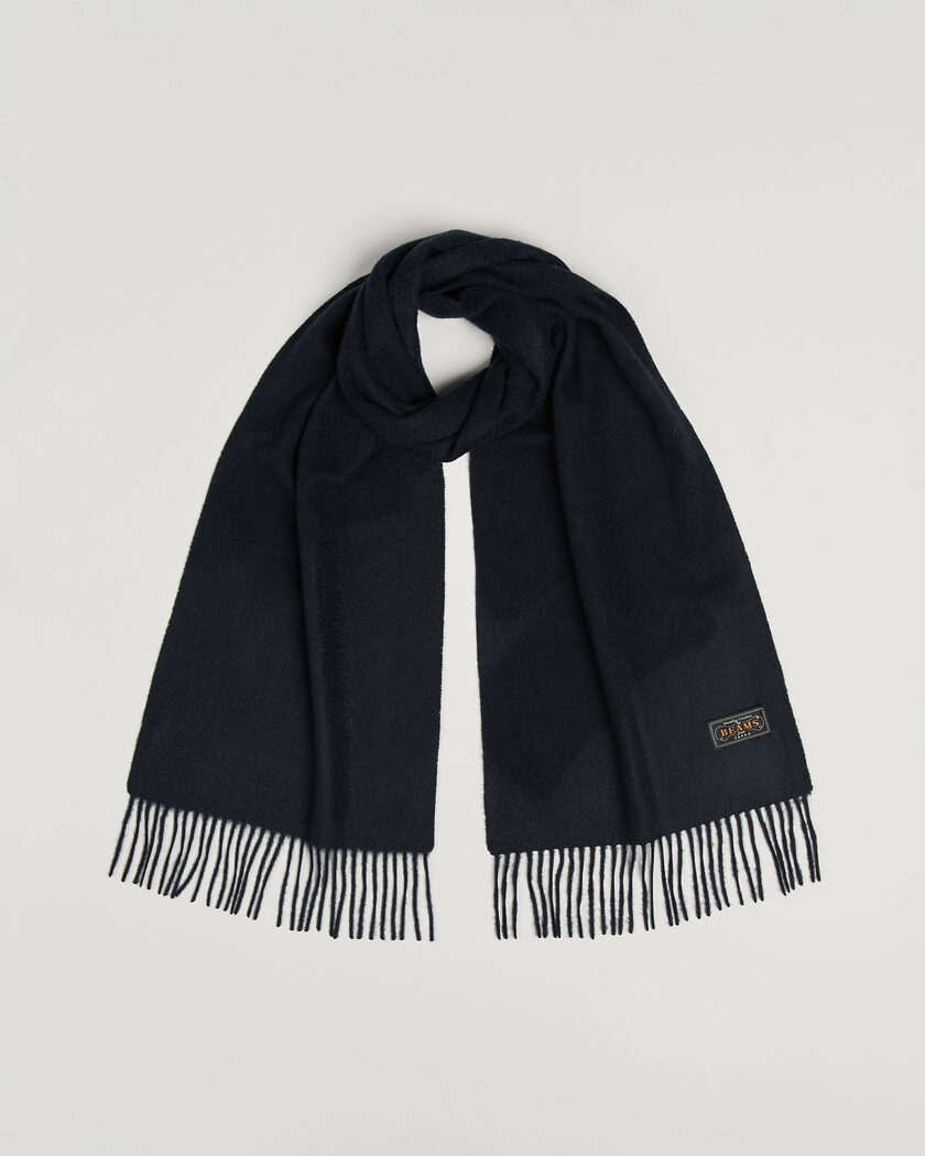 BEAMS PLUS Cashmere Scarf Navy – Blue