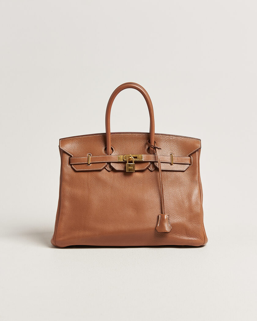  Hermès Pre-Owned Birkin 35 Togo Leather Gold – Brown