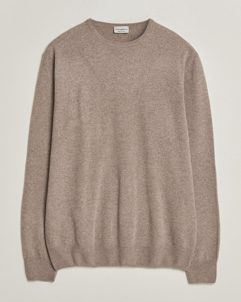 Morgano Wool/Cashmere Crewneck Walnut – Brown