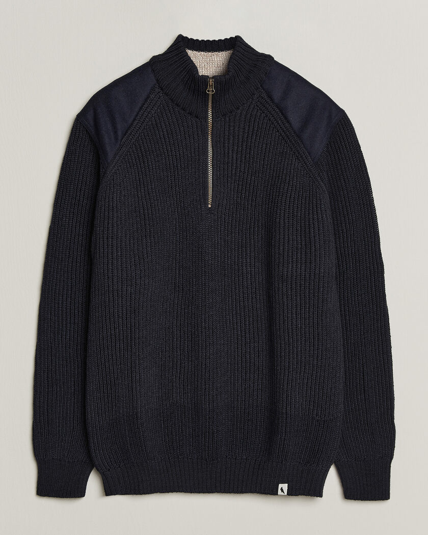 Peregrine Foxton Quarter Zip Jumperr Navy – Blue