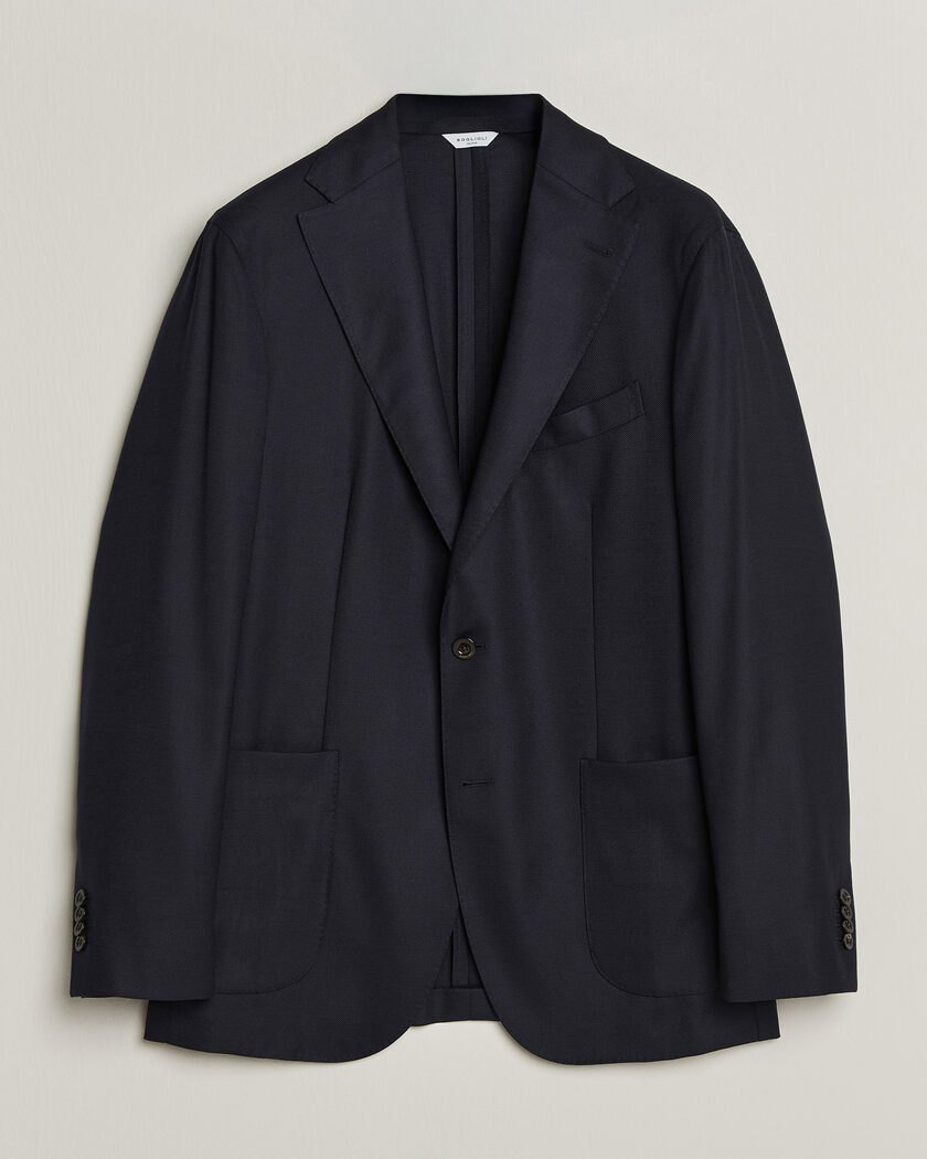 Boglioli for Care of Carl Boglioli K Jacket Exclusive Hopsack Blazer Navy – Blue