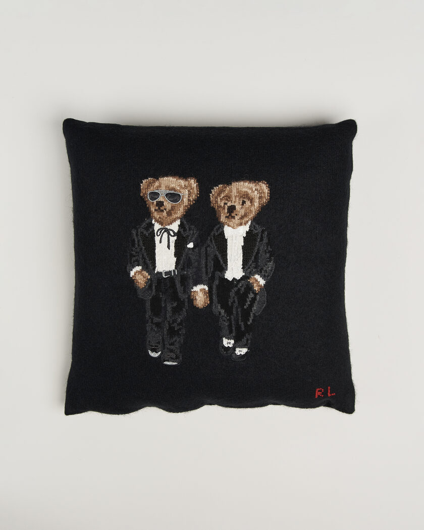 Ralph Lauren Home Ralph & Ricky Bear Wool/Alpaca Pillow Black – Black
