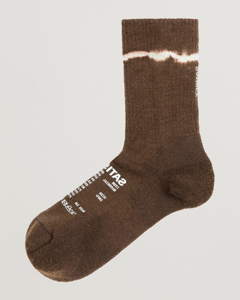 Satisfy Merino Nylon Tube Socks Tie Dye Rocky Road – Brown