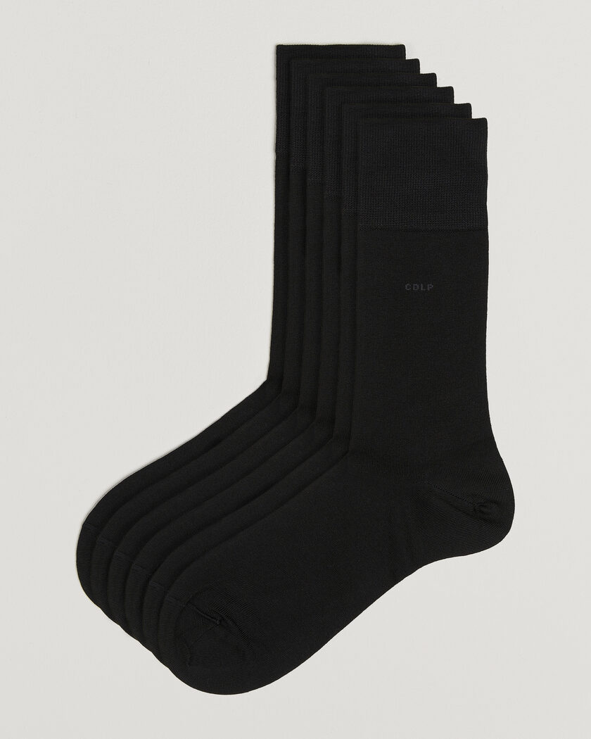 CDLP 6-Pack Mid Length Socks Black – Black