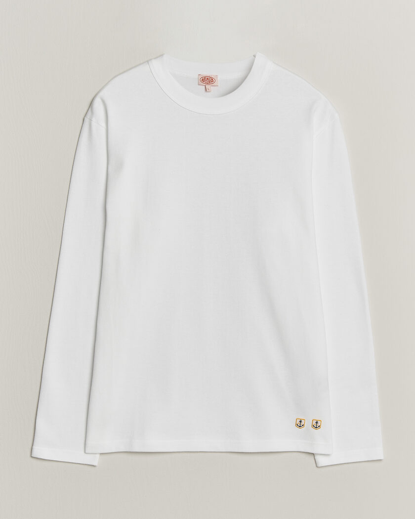 Armor-lux Heritage Long Sleeve Cotton T-Shirt White – White
