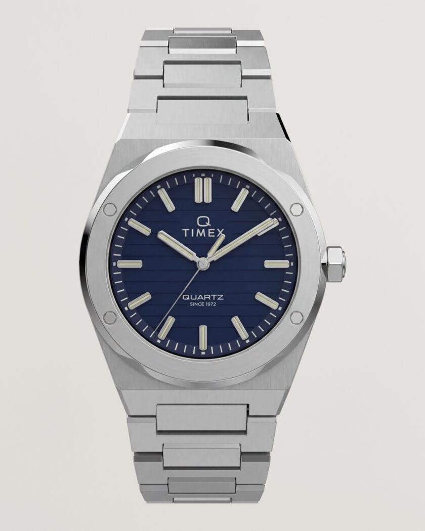 Timex Q Marbella Quartz Stainless Steel 40,5mm Blue Dial – Blue