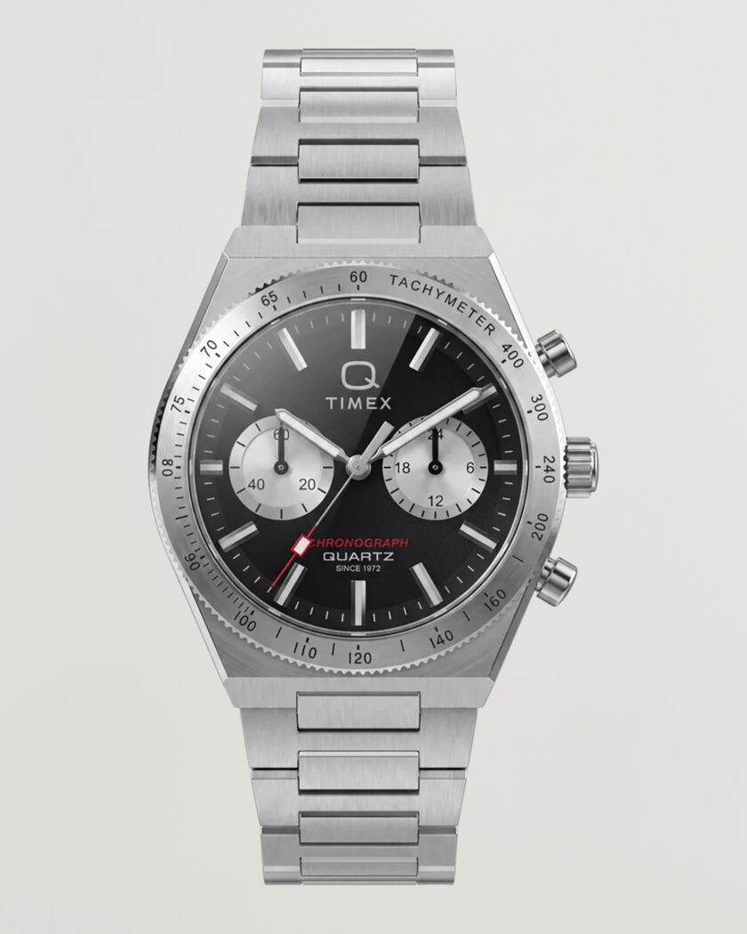 Timex Q Continental Chronograph 36mm Black Dial – Black