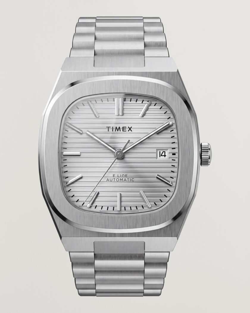 Timex Automatic E Line Stainless Steel 38mm Silver Dial – Silver